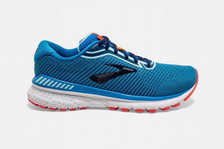 Brooks Women's Adrenaline GTS 20 Road Running Shoes - Coral/Blue/Navy (NJGK01239)